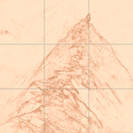 Sepia sketch with grid