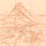 Sepia sketch with grid