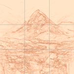 Sepia sketch with grid