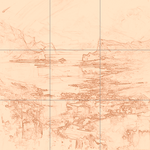 Sepia sketch with grid