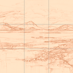 Sepia sketch with grid