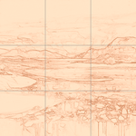 Sepia sketch with grid