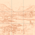 Sepia sketch with grid