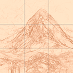 Sepia sketch with grid