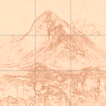 Sepia sketch with grid