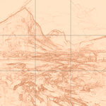 Sepia sketch with grid