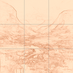 Sepia sketch with grid