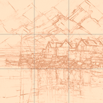 Sepia sketch with grid