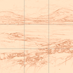 Sepia sketch with grid