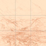 Sepia sketch with grid