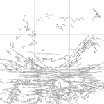 Line drawing with grid