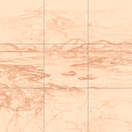 Sepia sketch with grid