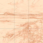 Sepia sketch with grid