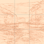 Sepia sketch with grid