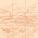 Sepia sketch with grid