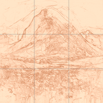 Sepia sketch with grid