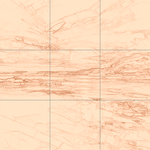 Sepia sketch with grid