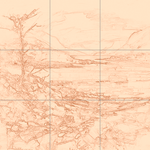 Sepia sketch with grid