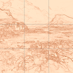 Sepia sketch with grid