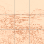 Sepia sketch with grid