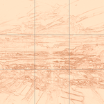 Sepia sketch with grid