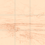 Sepia sketch with grid