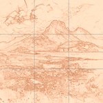 Sepia sketch with grid