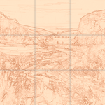 Sepia sketch with grid