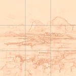 Sepia sketch with grid