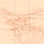 Sepia sketch with grid