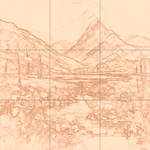 Sepia sketch with grid