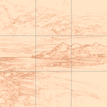 Sepia sketch with grid