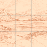 Sepia sketch with grid