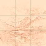 Sepia sketch with grid