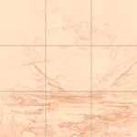 Sepia sketch with grid