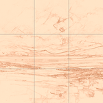 Sepia sketch with grid