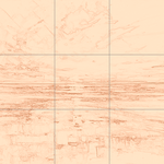 Sepia sketch with grid