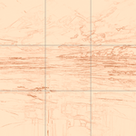 Sepia sketch with grid