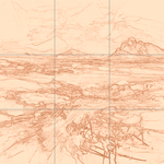 Sepia sketch with grid