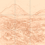 Sepia sketch with grid