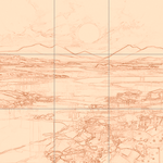 Sepia sketch with grid