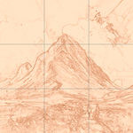 Sepia sketch with grid