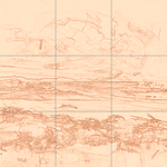 Sepia sketch with grid