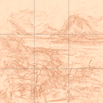 Sepia sketch with grid