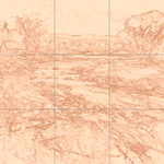 Sepia sketch with grid