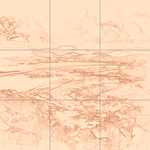 Sepia sketch with grid