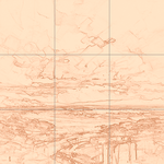 Sepia sketch with grid