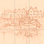 Sepia sketch with grid