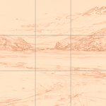 Sepia sketch with grid