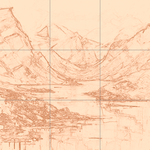 Sepia sketch with grid